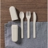 Cutlery set and case in PLA