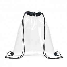 Transparent drawstring bag