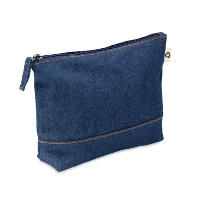 
                                            Recycled denim cosmetic pouch
                                            