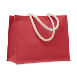 Jute bag with cotton handle