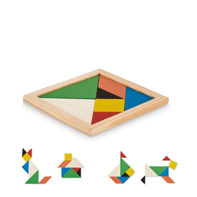 
                                            Tangram puzzle in wood
                                            