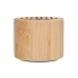 Round bamboo wireless speaker