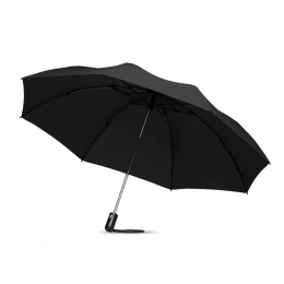 Folding reversible umbrella