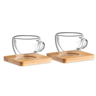 
                                                Set of 2 double wall espresso
                                                