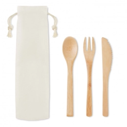 Bamboo utensil set