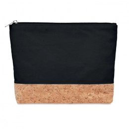 Cork and cotton cosmetic bag