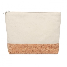 Cork and cotton cosmetic bag
