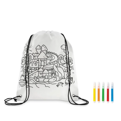 
                                                Non woven kids bag with pens
                                                