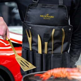 Фартук с инструментами для барбекю Миллионер