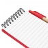 Блокнот с шариковой ручкой Zeni, красный Блокнот с шариковой ручкой Zeni, красный