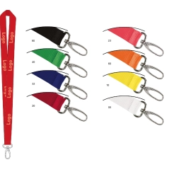 Ланьярд Zephyr, белый, 20 мм