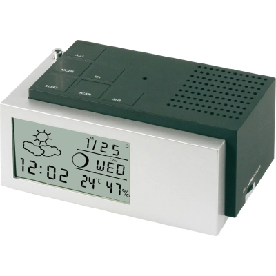 
                                            Пластиковые настольные часы с радио
                                            