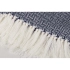 Acrylic blanket with white tassels 