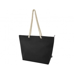 Пляжная сумка-холодильник Panama GRS из переработанных материалов с ручками-шнурками