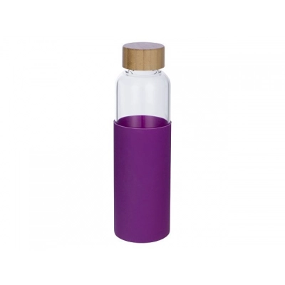 
                                                Glass water bottle in a silicone case 