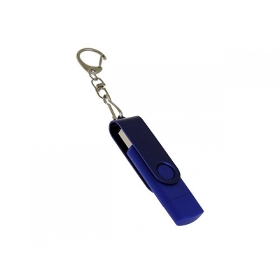 
                                                USB 2.0 flash drive with 8 GB capacity, swivel mechanism, and an additional Type-C connector.
                                                