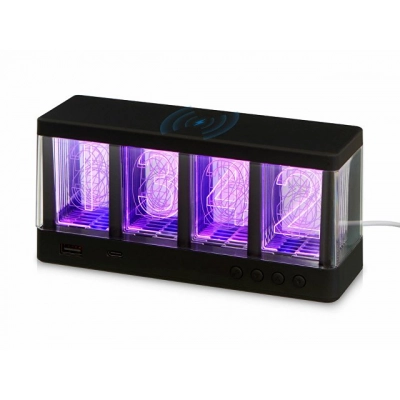 
                                                Часы с LED-подсветкой и беспроводной зарядкой «Cyber», 10 Вт
                                                