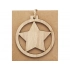 Wooden star-shaped pendant 