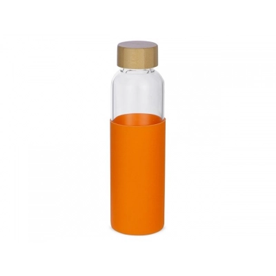 
                                                Glass water bottle in a silicone case 