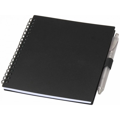 
                                                Set of a notebook and a plastic ballpoint pen 