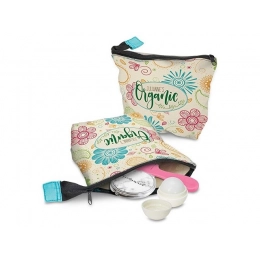 Cosmetic bag with full-color printing option