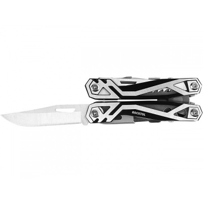 
                                            Rocktol 21-in-1 multitool with spring-loaded needle-nose pliers.
                                            