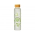 Glass bottle with bamboo lid 