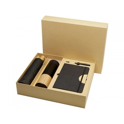 
                                            Подарочный набор «Carmen» с блокнотом А5, ручкой, бутылкой и зонтиком
                                            