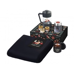 Подарочный набор «Re:Moments» с пледом, френчпрессом и медом