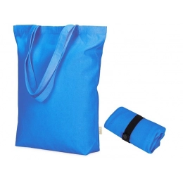 Fixy bag made of recycled cotton 220 g/m2 with fixing tape.