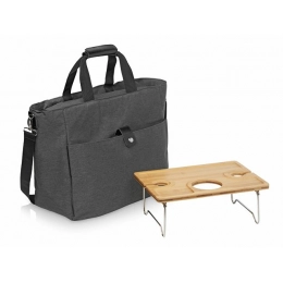 Fabar picnic set includes a cooler bag and a bamboo table with legs.