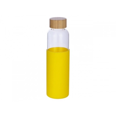 
                                                Glass water bottle in a silicone case 