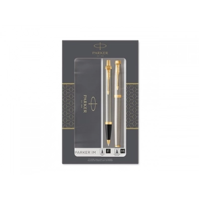 
                                            Набор Parker «IM Core Brushed Metal GT»: ручка шариковая, ручка роллер
                                            