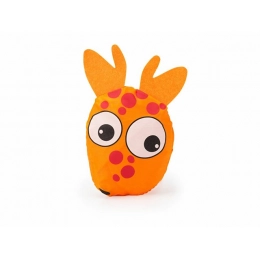 The ELANIO children's backpack is foldable and has a giraffe design.