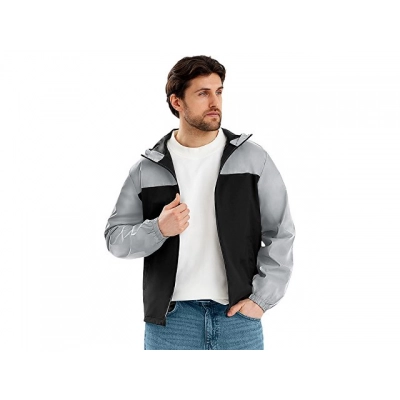 
                                                Reflective hybrid windbreaker
                                                