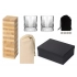 Gift set with glasses, whiskey stones, and Jenga.