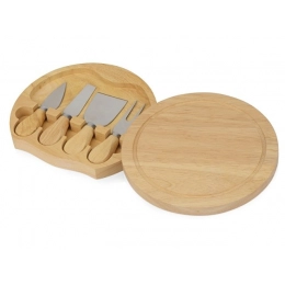 Gift set for cheese in a wooden package 