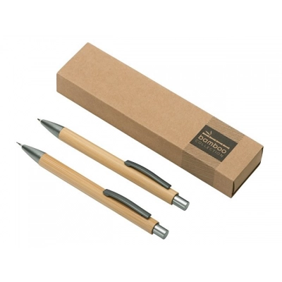 
                                            Подарочный набор «Tender bamboo» с шариковой ручкой и механическим карандашом из бамбука
                                            