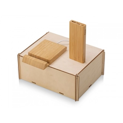 
                                            Gift set with power bank and external battery 