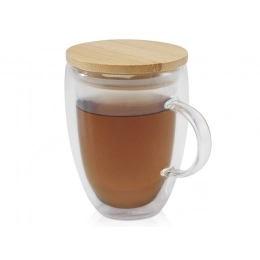 Кружка с бамбуковой крышкой «Leona»