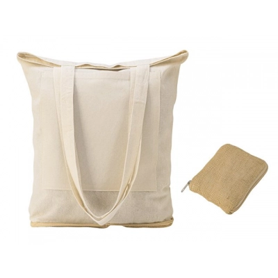 
                                                Складная сумка Jute из хлопка и джута с карманом
                                                