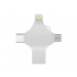 64GB 4-in-1 USB 3.0 flash drive with Micro USB, Type-C, and Lightning connectors. 64GB 4-in-1 USB 3.0 flash drive with Micro USB, Type-C, and Lightning connectors.