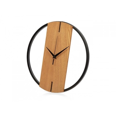 
                                                Деревянные часы с металлическим ободом «Time Wheel»
                                                
