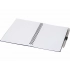 Set of a notebook and a plastic ballpoint pen 