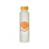 Glass bottle with bamboo lid 