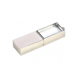 USB 2.0- 16 GB flash drive crystal in metal