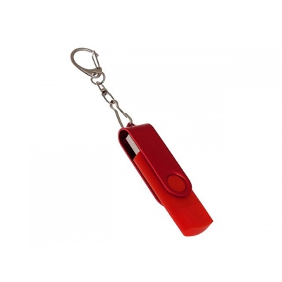 
                                                USB 3.0 flash drive with 256 GB capacity, swivel mechanism, and an additional Type-C connector.
                                                