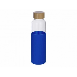 Glass water bottle in a silicone case 