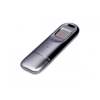 
                                                USB 3.0 flash drive with 256 GB capacity and fingerprint scanner in a gift box.
                                                