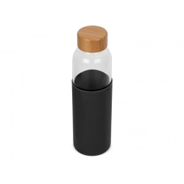 Glass water bottle in silicone case 